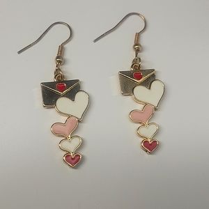 Love Letter Heart Dangle Earrings
